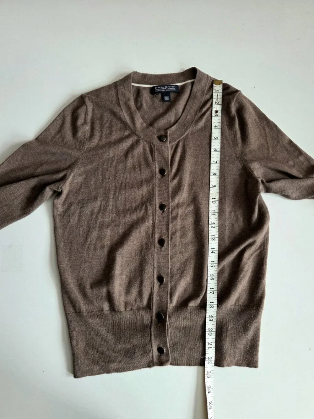 Banana Republic Silk Cotton Cachmere Fine-Knit Cardigan M - Picture 7 of 7